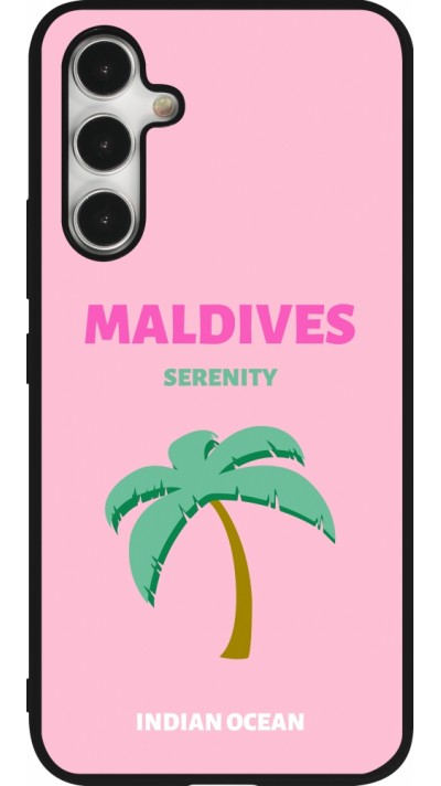 Samsung Galaxy A54 Case Hülle - Silikon schwarz Pop Summer Destination Maldives