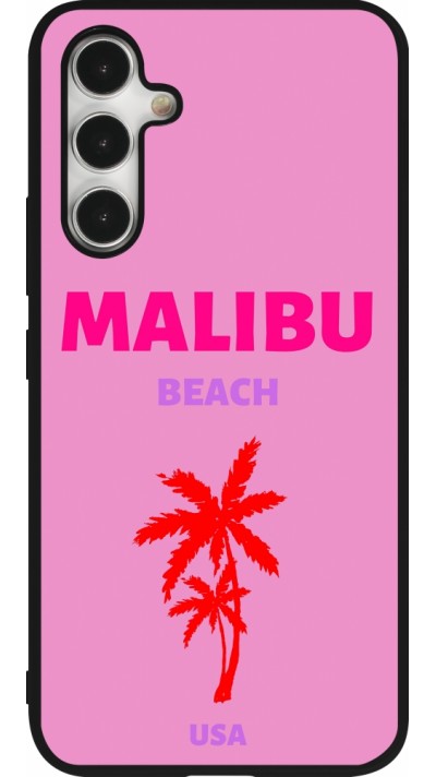 Samsung Galaxy A54 Case Hülle - Silikon schwarz Pop Summer Destination Malibu