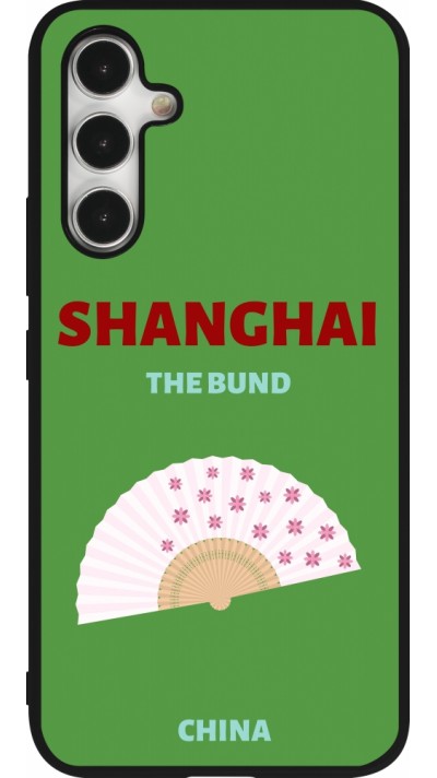 Samsung Galaxy A54 Case Hülle - Silikon schwarz Pop Summer Destination Shanghai