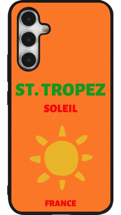 Samsung Galaxy A54 Case Hülle - Silikon schwarz Pop Summer Destination St-Tropez