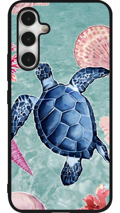 Samsung Galaxy A54 Case Hülle - Silikon schwarz Preppy Turtle