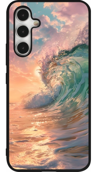 Samsung Galaxy A54 Case Hülle - Silikon schwarz Wave Sunset