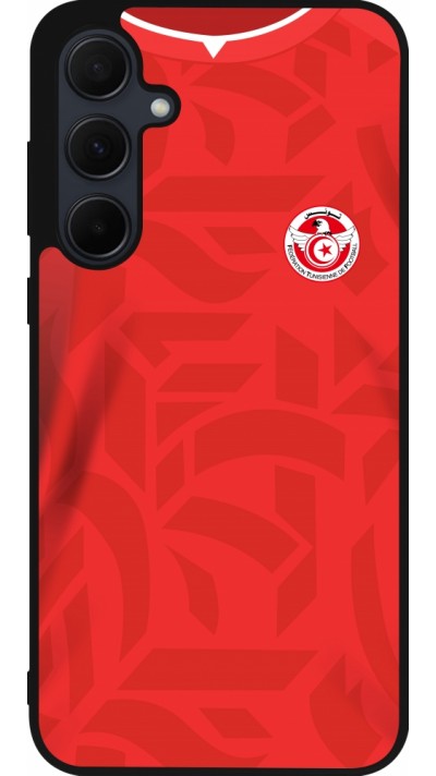 Samsung Galaxy A55 5G Case Hülle - Silikon schwarz Tunesien 2022 personalisierbares Fussballtrikot