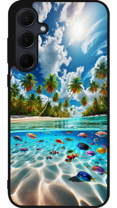 Samsung Galaxy A55 5G Case Hülle - Silikon schwarz Strandparadies