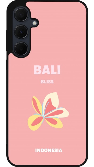 Samsung Galaxy A55 5G Case Hülle - Silikon schwarz Pop Summer Destination Bali