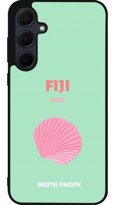 Samsung Galaxy A55 5G Case Hülle - Silikon schwarz Pop Summer Destination Fiji