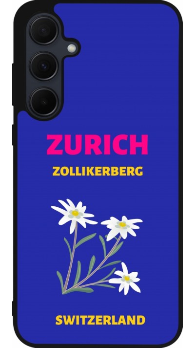 Samsung Galaxy A55 5G Case Hülle - Silikon schwarz Pop Summer Destination Zurich