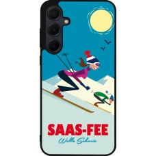 Samsung Galaxy A55 5G Case Hülle - Silikon schwarz Saas-Fee Ski Downhill