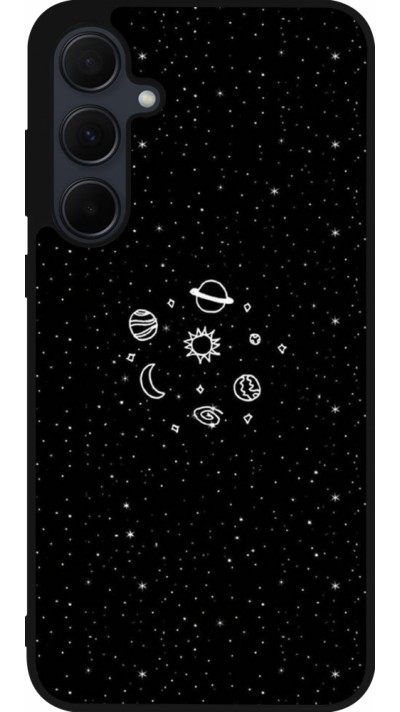 Samsung Galaxy A55 5G Case Hülle - Silikon schwarz Space Doodle