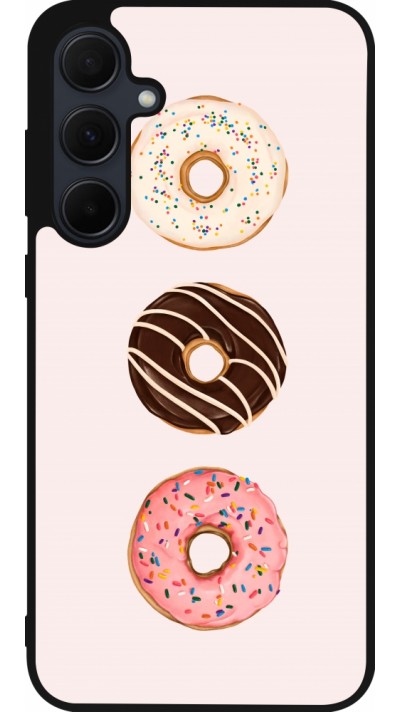 Coque Samsung Galaxy A55 5G - Silicone rigide noir Spring 23 donuts