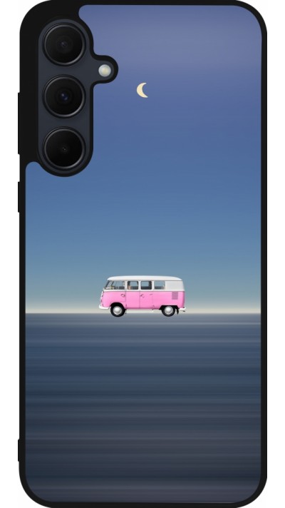 Coque Samsung Galaxy A55 5G - Silicone rigide noir Spring 23 pink bus