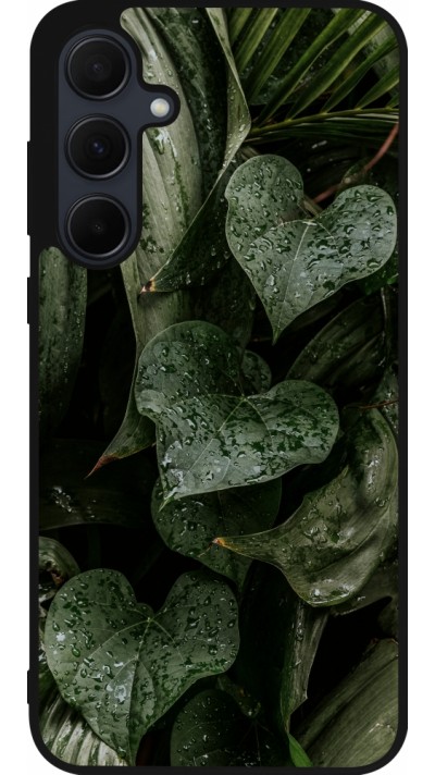 Coque Samsung Galaxy A55 5G - Silicone rigide noir Spring 23 fresh plants