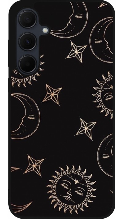 Coque Samsung Galaxy A55 5G - Silicone rigide noir Suns and Moons