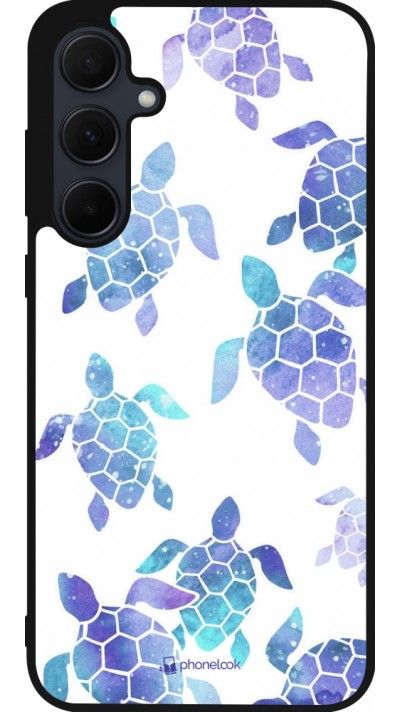 Coque Samsung Galaxy A55 5G - Silicone rigide noir Turtles pattern watercolor