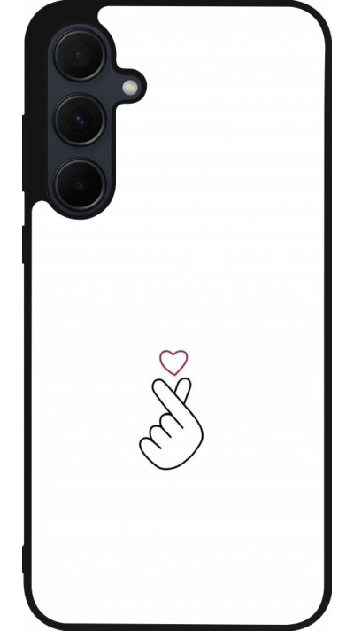 Coque Samsung Galaxy A55 5G - Silicone rigide noir Valentine 2024 heat by Millennials