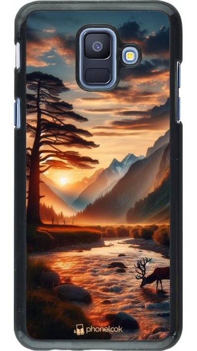 Coque Samsung Galaxy A6 - Valley Sunset Deer Tree