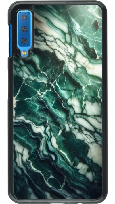 Samsung Galaxy A7 Case Hülle - Majestätischer grüner Marmor