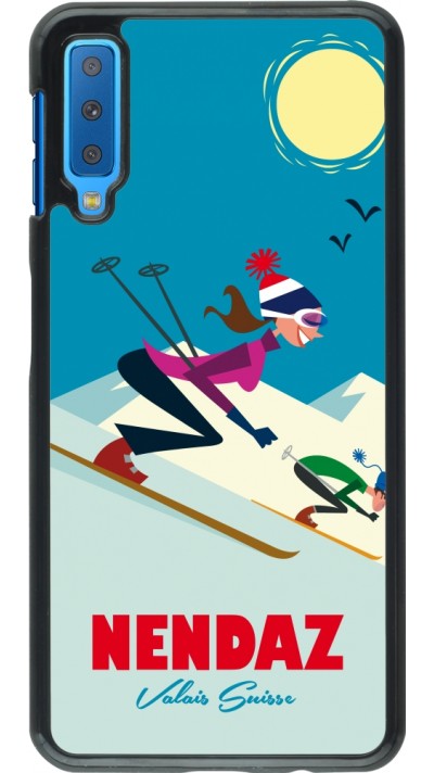 Samsung Galaxy A7 Case Hülle - Nendaz Ski Downhill