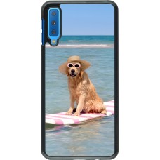 Samsung Galaxy A7 Case Hülle - Summer Dog on Paddle