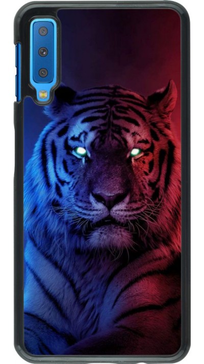 Hülle Samsung Galaxy A7 - Tiger Blue Red