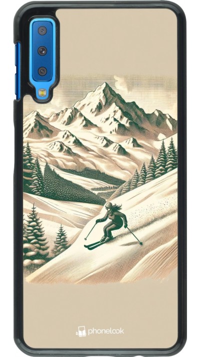 Coque Samsung Galaxy A7 - Vintage Ski Mountain