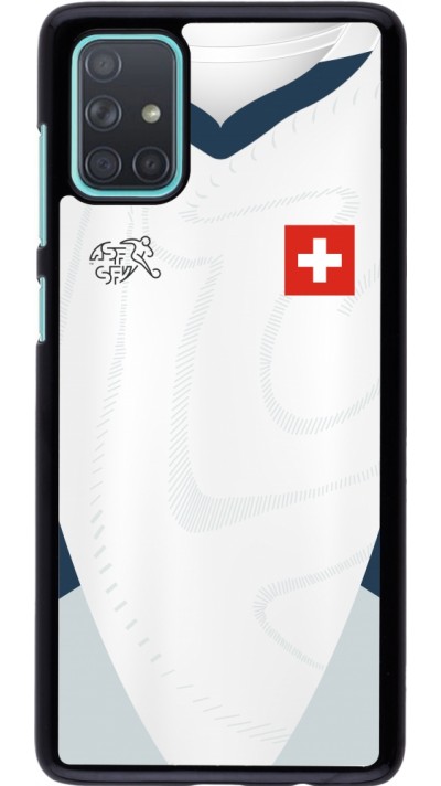 Samsung Galaxy A71 Case Hülle - Schweiz Away personalisierbares Fussballtrikot