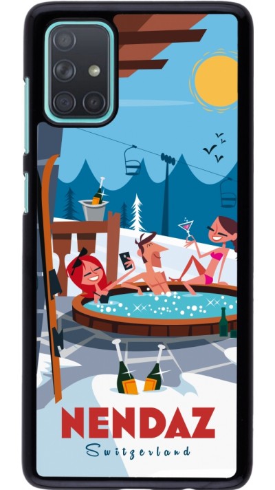 Samsung Galaxy A71 Case Hülle - Nendaz Mountain Jacuzzi