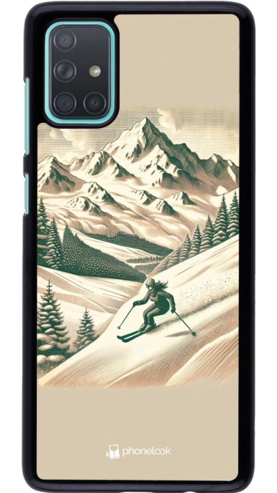 Coque Samsung Galaxy A71 - Vintage Ski Mountain