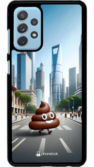 Samsung Galaxy A72 Case Hülle - Kackhaufen Emoji Spaziergang