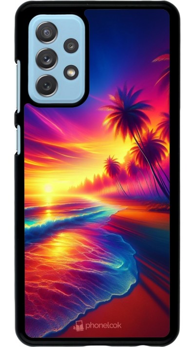 Samsung Galaxy A72 Case Hülle - Strand Sonnenuntergang auffällig