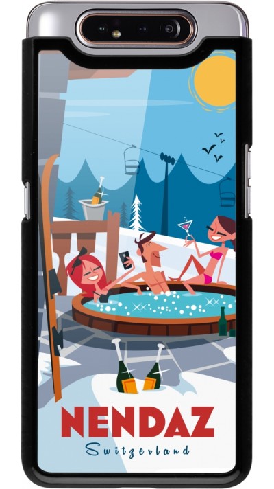 Samsung Galaxy A80 Case Hülle - Nendaz Mountain Jacuzzi