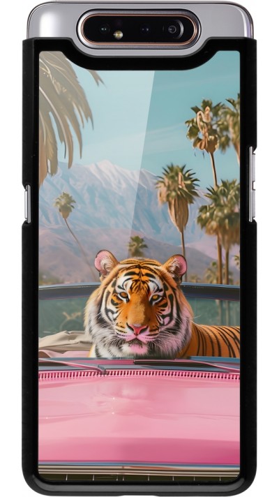 Samsung Galaxy A80 Case Hülle - Tiger Auto rosa