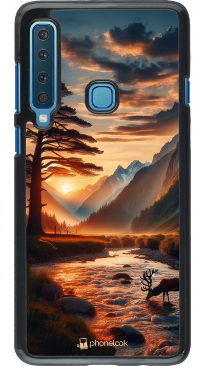 Coque Samsung Galaxy A9 - Valley Sunset Deer Tree