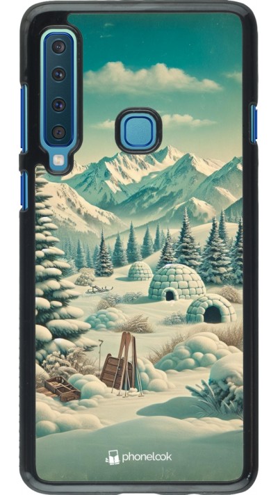 Coque Samsung Galaxy A9 - Vintage Snowy Mountain Igloo