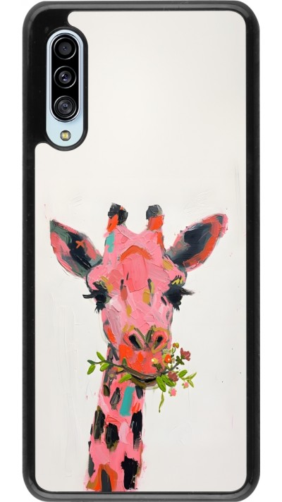 Samsung Galaxy A90 5G Case Hülle - Pink Girafe Paint