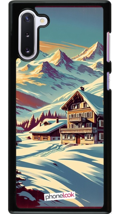 Samsung Galaxy Note 10 Case Hülle - Chalet Berg verschneit