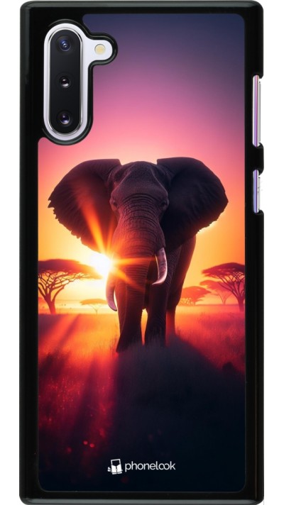 Samsung Galaxy Note 10 Case Hülle - Elefant Sonnenaufgang Schönheit