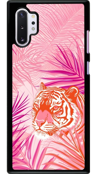 Samsung Galaxy Note 10+ Case Hülle - Tiger Palmen rosa