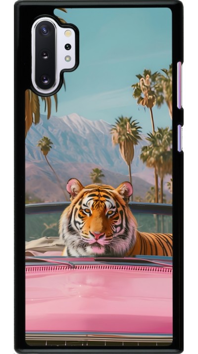 Samsung Galaxy Note 10+ Case Hülle - Tiger Auto rosa