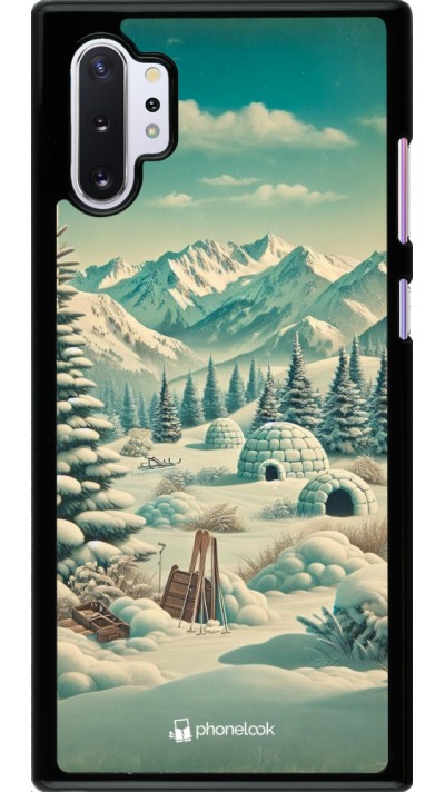 Coque Samsung Galaxy Note 10+ - Vintage Snowy Mountain Igloo