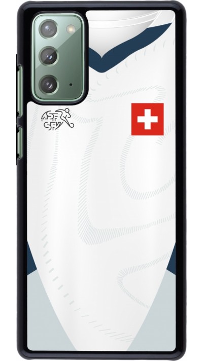 Samsung Galaxy Note 20 Case Hülle - Schweiz Away personalisierbares Fussballtrikot
