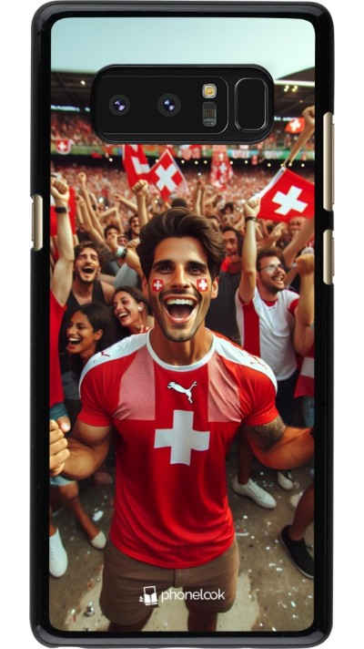 Samsung Galaxy Note8 Case Hülle - Schweizer Fan Euro 2024