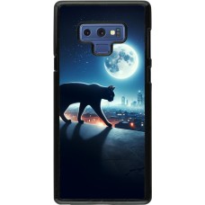 Samsung Galaxy Note9 Case Hülle - Schwarze Katze unter dem Vollmond