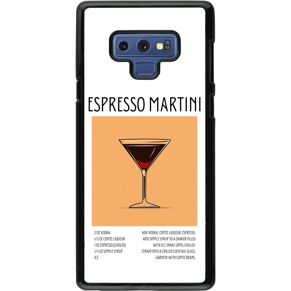 Samsung Galaxy Note9 Case Hülle - Cocktail Rezept Espresso Martini