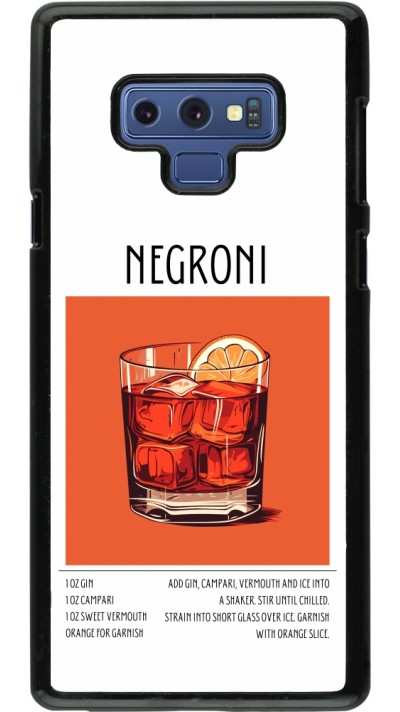 Samsung Galaxy Note9 Case Hülle - Cocktail Rezept Negroni