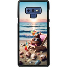 Samsung Galaxy Note9 Case Hülle - Kackhaufen Emoji auf Liegestuhl