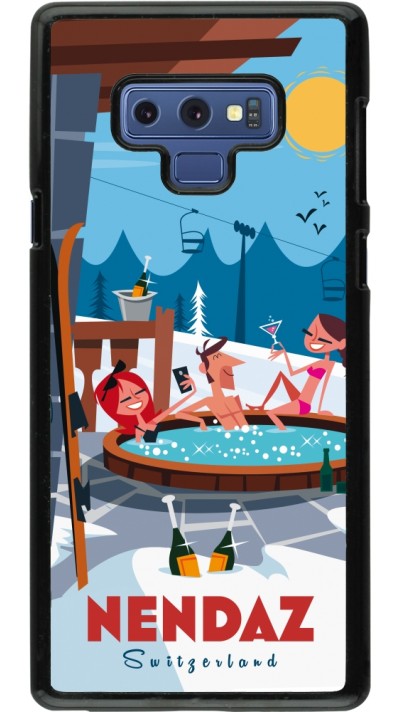 Samsung Galaxy Note9 Case Hülle - Nendaz Mountain Jacuzzi