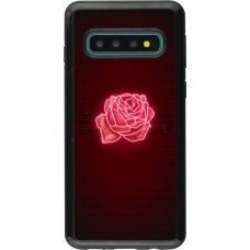 Samsung Galaxy S10 Case Hülle - Hybrid Armor schwarz Spring 23 neon rose