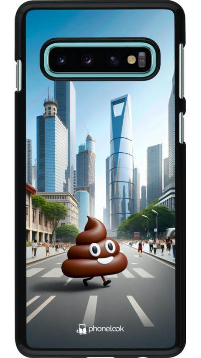 Samsung Galaxy S10 Case Hülle - Kackhaufen Emoji Spaziergang
