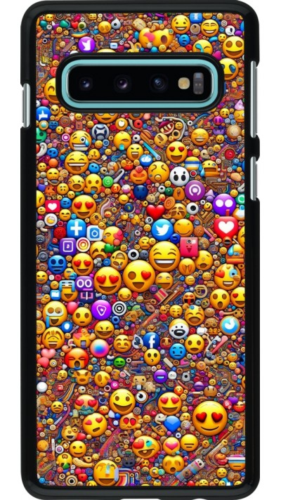 Samsung Galaxy S10 Case Hülle - Emoji gemischt